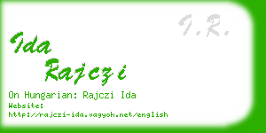 ida rajczi business card